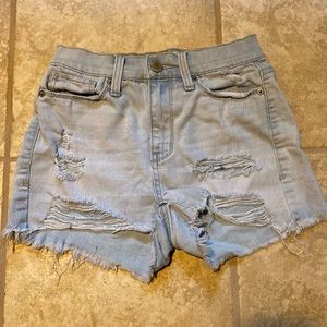 High Rise Ripped Shorts